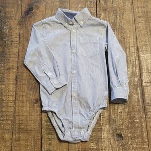 Carter's Striped Button Down Bodysuit/Onsie